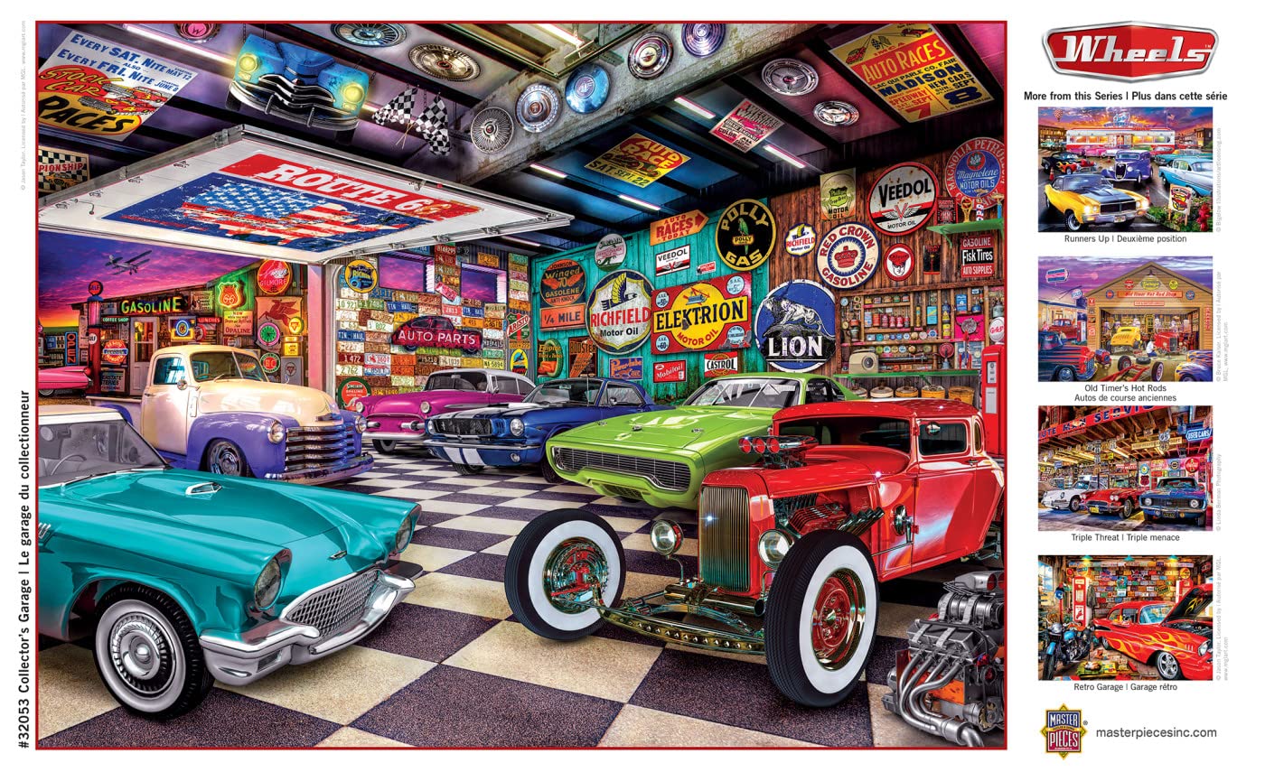 Masterpieces 750 Piece Jigsaw Puzzle For Adults And Family - Collector'S Garage - 18'X24'