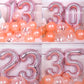 Aule 40 Inch Big Rose Gold 3 Balloon Number Large Foil Helium Number Balloons 0-9 Jumbo Giant Happy 3Rd Birthday Party Decoratio