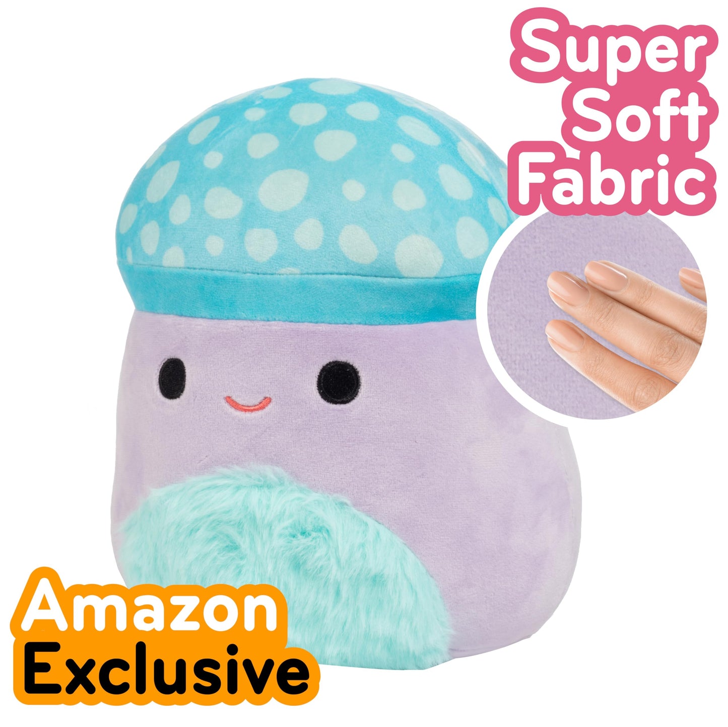 Squishmallows 8-Inch Pyle The Mushroom - Purple Plush Stuffed Animal Toy - Soft, Collectible Gift for Kids, Girls & Boys