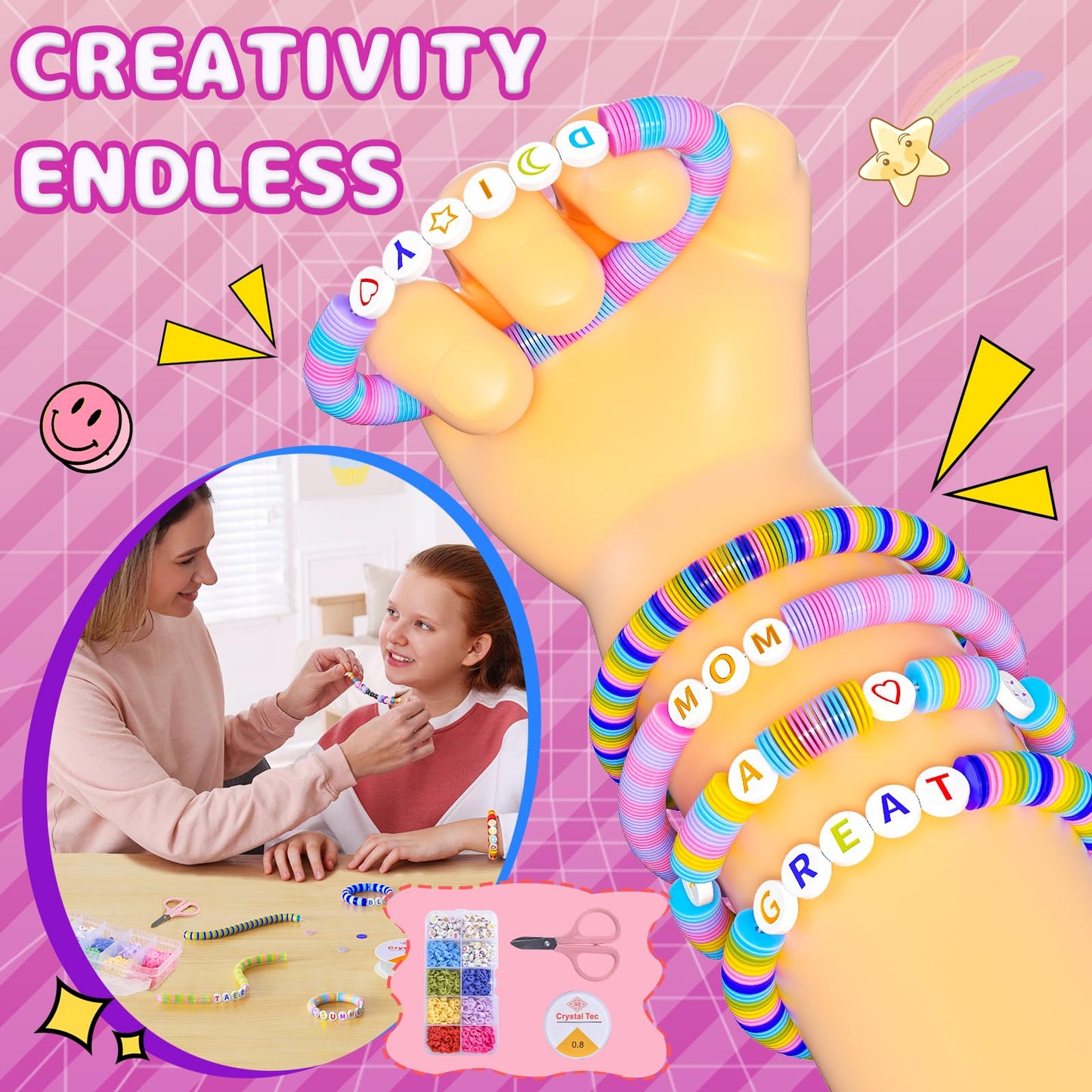 BOOH Decorate Your Own Water Bottle Kits for Girls, Mermaid Violets, BPA Free, Fun Arts & Crafts, Ages 4-12, Model WY-WB-C