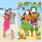 Luau Couple Photo Door Banner Hawaiian Party Decorations Tiki Luau Photo Props Aloha Tiki Banner For Party Hawaiian Door Banner Luau Party Supplies For Tropical Beach Party, 6 X 3.6 Ft