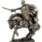 Pacific Giftware PTC 8.5 Inch protective coveringed Knight with decorative replica blade on Charging Horse Statue Figurine