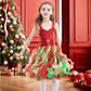 Girls Christmas Dress Red Green Tulle Dress for Special Occassion Party Christmas Wedding Dancing 4-10T