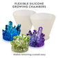 National Geographic Mega Crystal Growing Kit For Kids- Grow 8 Crystals With Light-Up Stand, Science Gifts For Kids 8-12, Crystal Making Experiment, Science Kit For Girls And Boys