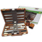Chh Vinyl With Ripes Backagammon Set, Brown, 11'
