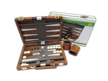 Chh Vinyl With Ripes Backagammon Set, Brown, 11'