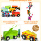 Vanmor Wooden Magnetic Train Set For Toddlers,10-Piece Educational Toy Cars With Magnets, Includes Storage Bag, Skill-Building Wooden Trains For Boys & Girls, For Kids 3-5 And 4-8 Years