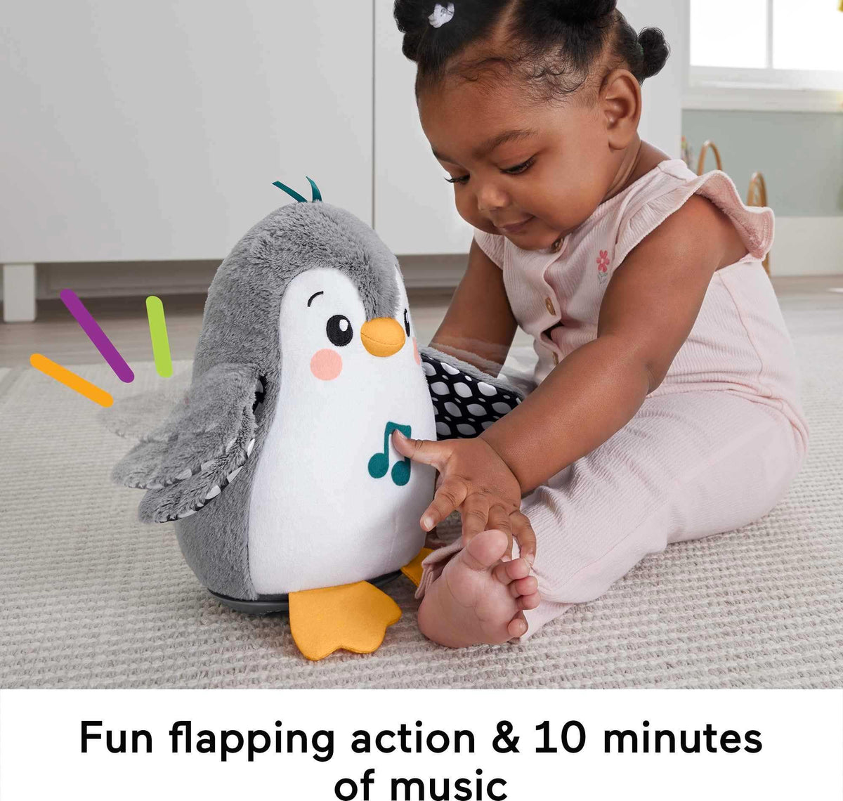 Wobble & Flap Penguin: Musical Tummy Time Buddy for Newborns