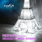 Funpola Led 3D Puzzle Eiffel Tower Building Model - 3D Architecture Building Model - Landmark Of Paris At Night - 3D Acrylic Puzzle Décor Lamp Diy Ornament Nightlight(Large,Gold)