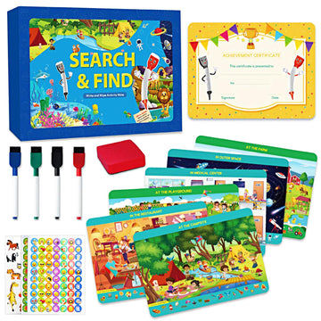 Search And Find Books For Kids 3-5 Busy Book For Toddlers Ages 3,4,5,6, Preschool Learning Activity- Seek And Find Busy Books Fo