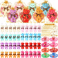 Blueweenly 40 Pack Valentine'S Day Mini Plush Bears With Heart Cards And Organza Bags 4.7 Inch Small Stuffed Bear For Valentine'