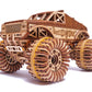Wood Trick Monster Pickup Truck Car 3D Wooden Puzzle - Rides Up To 18 Feet - 8.3X6.3 In - Model Truck Kit To Build For Adults And Kids