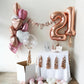 Paticool 21 Number Balloon Rose Gold, 40 Inch Large 21/12 Number Foil Mylar Balloons For 21St Birthday Party Celebration Decorat