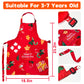 Carolart Baking Sets for Kids with Apron, Kids Cookie Cutter Set with 14 Assorted Cookie Cutters and 1 Sandwich Cutter, Kids Coo