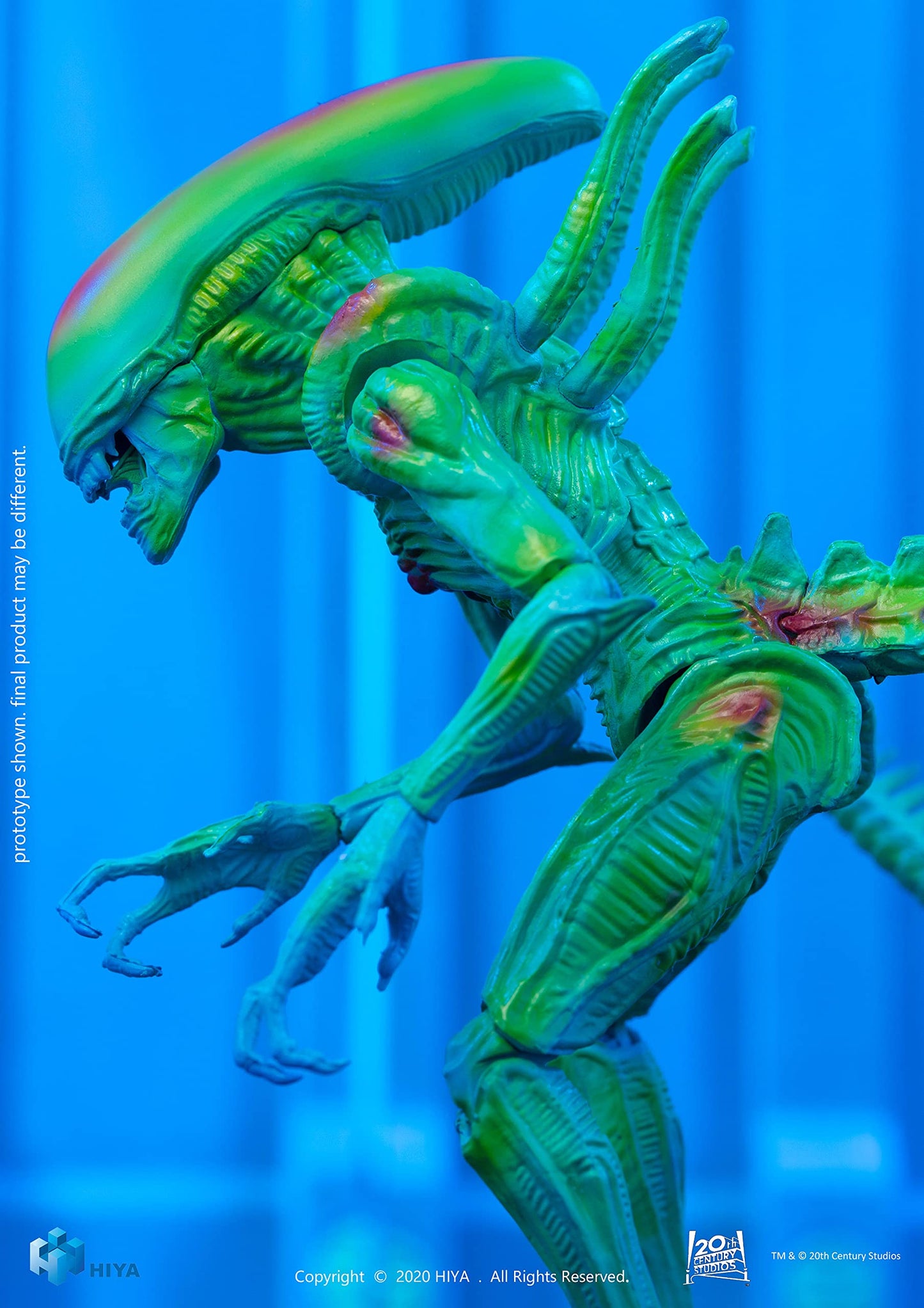 Hiya Toys Alien vs. Predator Thermal Vision Alien Warrior 1:18 Scale Figure, Multicolor, PVC, Model EMA0002