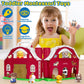 Kmuysl Toys For 1 2 3 Years Old Boys Girls, Big Red Barn Farm Animal Playset For Boys Girls, Learning Toys, Montessori Toys, Christmas Birthday Easter Gift For Baby Kids Toddlers Age 12-18 Months