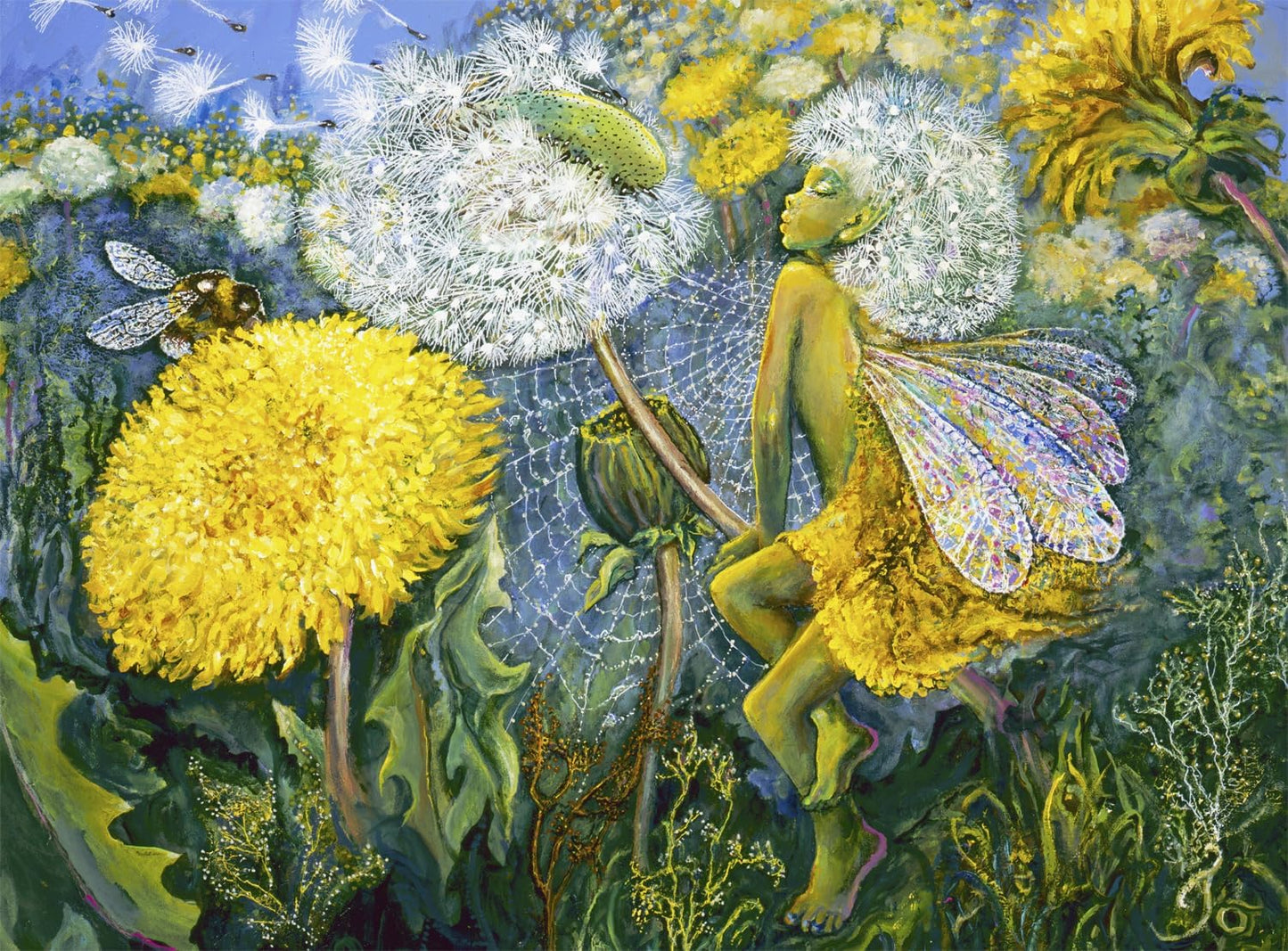Buffalo Games - Josephine Wall - Glitter - Dandelion Fairy - 1000 Piece Jigsaw Puzzle for mature-themeds - Challenging Puzzle Perfect for Game Nights - Finished Size is 26.75 x 19.75