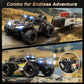 DEERC 1:14 All Terrain Fast RC Car, 40KPH High Speed RC Truck with LED Headlight for Boys, Offroad 2.4Ghz 4x4 Remote Control Car