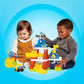 Mega Bloks Schoolhouse Building Set, 42 Pieces, Colorful Plastic Blocks for Toddlers, Model GRJ19