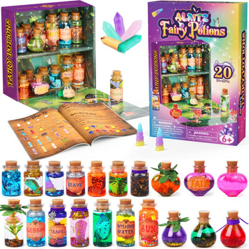 Alritz Fairy Potions Kit, Magic Mix Kit 20 Bottles, Christmas Gifts Decorations Ornaments Garden Crafts Birthday Gifts Toys For Girls And Boys 6 7 8 9 10 11 12+Years Old Families Party Indoor Outdoor