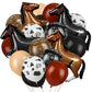 Hungdao 52 Pcs Western Party Horse Balloons Cowboy Decoration Kit Rodeo Farm Bandana Cowgirl Foil Latex Balloons Bulk For Baby Shower Birthday Arch Decor(Dark Series)