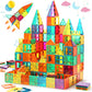 Fnjo Magnetic Tiles, 64 Pcs Magnetic Building Blocks, Magnets Building Set, Stem Toys For Kids Boys And Girls Creative And Inspi