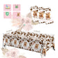 Hakoti 3Pack Holy Cow Tablecloth,Cow Baby Shower Decorations Brown Cow Print Rectangular Plastic Table Cover For Birthday Party