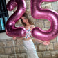 Pink Number 7 Balloon 40 Inch, 7 Balloon Number, 7Th Birthday Decorations, Pink Party Supplies For Boys Girls