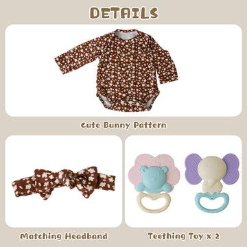 Ekokiz Reborn Baby Dolls Clothes Girl Cute Baby Clothes For Dolls Fashion Doll Clothes 17-22 Inches Outfit Accessories Set Fit N