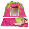 Dress Along Dolly Doll Camping Bed Tent w Sleeping Bag & Pillow - enhanced Handmade Furniture Accessories for 18 Dolls - Large Sized -23x 15x14