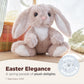 Bearington Collection Lil’ Boomer Taupe And White Plush Stuffed Animal Bunny Rabbit, Adorable, Soft And Cuddly, Great Gift For Kids Of All Ages, Birthdays, Holidays And Special Occasions, 6 Inches