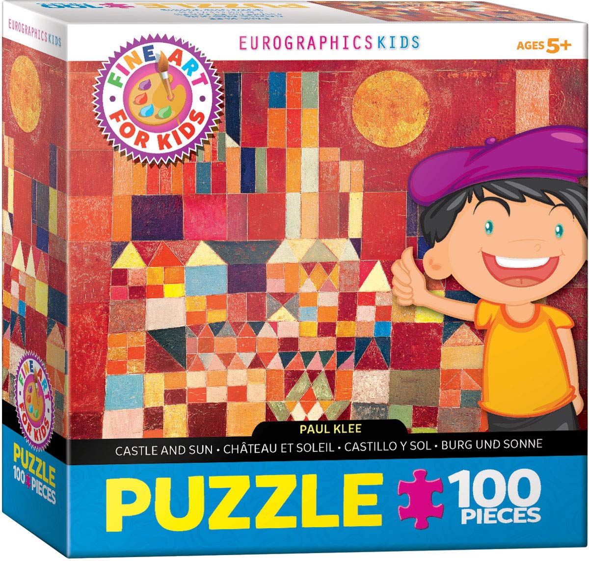 Eurographics Castle And Sun By Paul Klee 100-Piece Puzzle, Multi