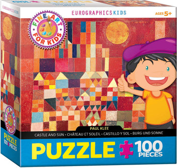 Eurographics Castle And Sun By Paul Klee 100-Piece Puzzle, Multi