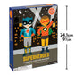 Petit Collage Magnetic Dress Up Superheroes – Magnetic Game Board With Mix And Match Magnetic Pieces, Ideal For Ages 3+ – Includes 2 Scenes And 27 Creative Magnetic Pieces