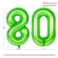 Number Balloons 40 Inch Green Birthday Party Decorations 80St Digital Jumbo Helium Foil Mylar Balloon