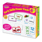Trend Enterprises: Early Skills Power Pack, 4 Flash Card Set Includes Rhyming, Alphabet, Shapes & Colors, Counting 0-25, Self-Checking Design, For Ages 3 And Up