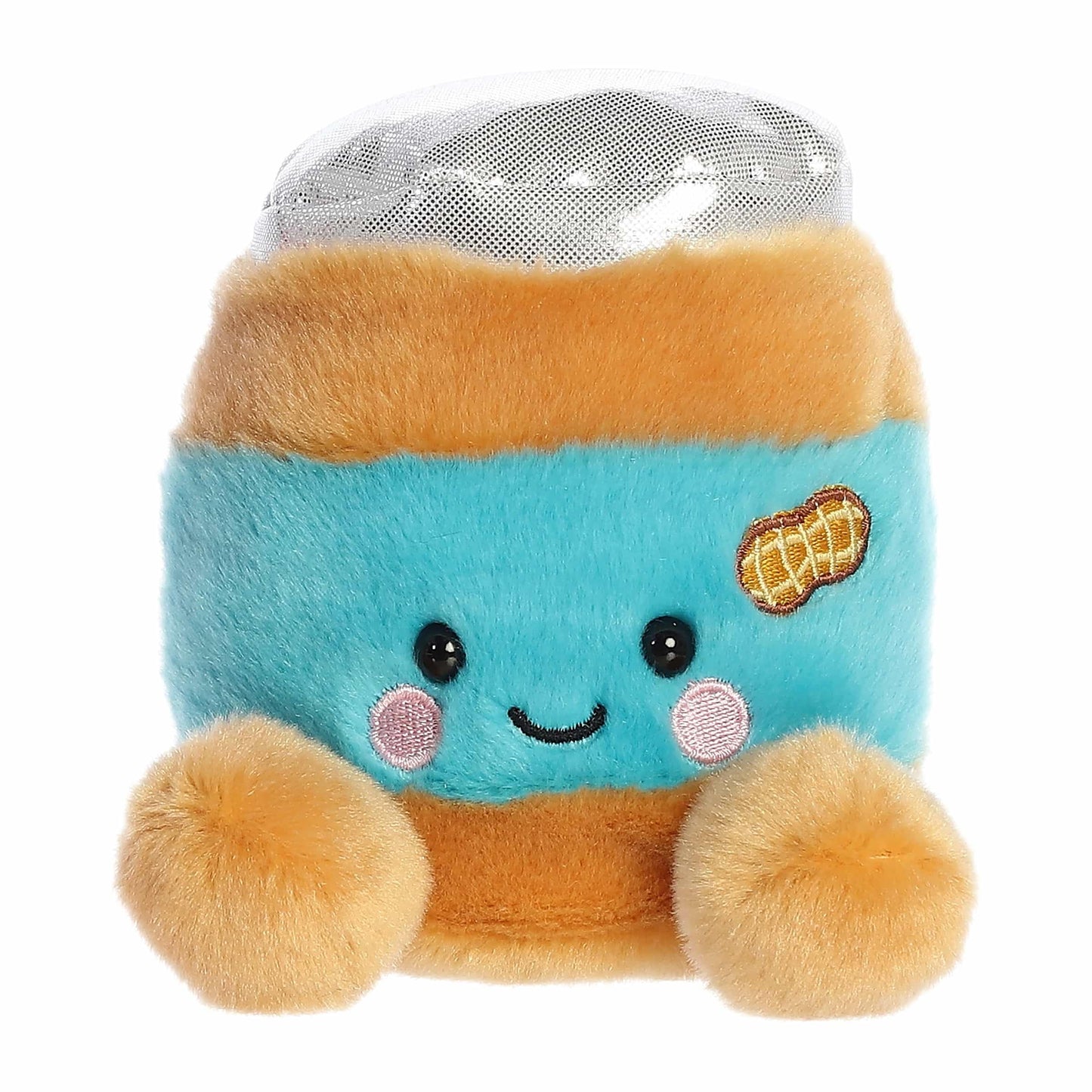 Aurora Adorable Palm Pals Petey Peanut Butter Stuffed Animal - Fun Collectible Plush for Kids and mature-themed Collectors - Perfect for Decorating Rooms and Birthday Gifts - Brown 4.5 Inches