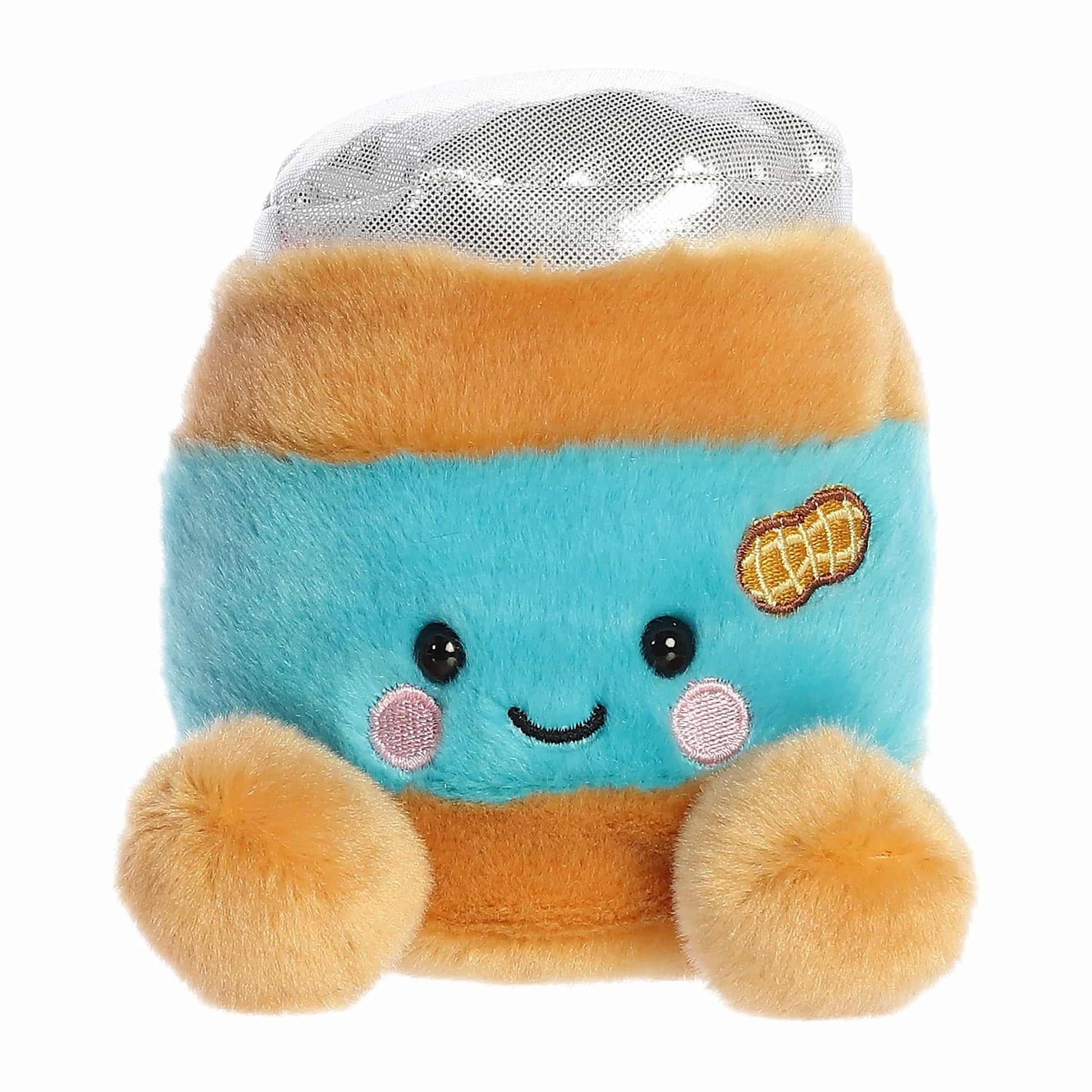 Aurora Adorable Palm Pals Petey Peanut Butter Stuffed Animal - Fun Collectible Plush for Kids and mature-themed Collectors - Perfect for Decorating Rooms and Birthday Gifts - Brown 4.5 Inches