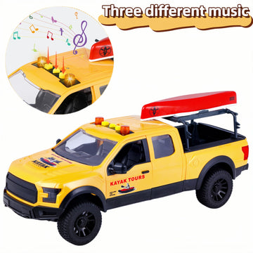 DDZOOU Big Truck Toys for Boys Ages 4-7, F150 Raptor Toy Pickup Truck with Light and Music, Perfect for Boys 8-12 Years Old.
