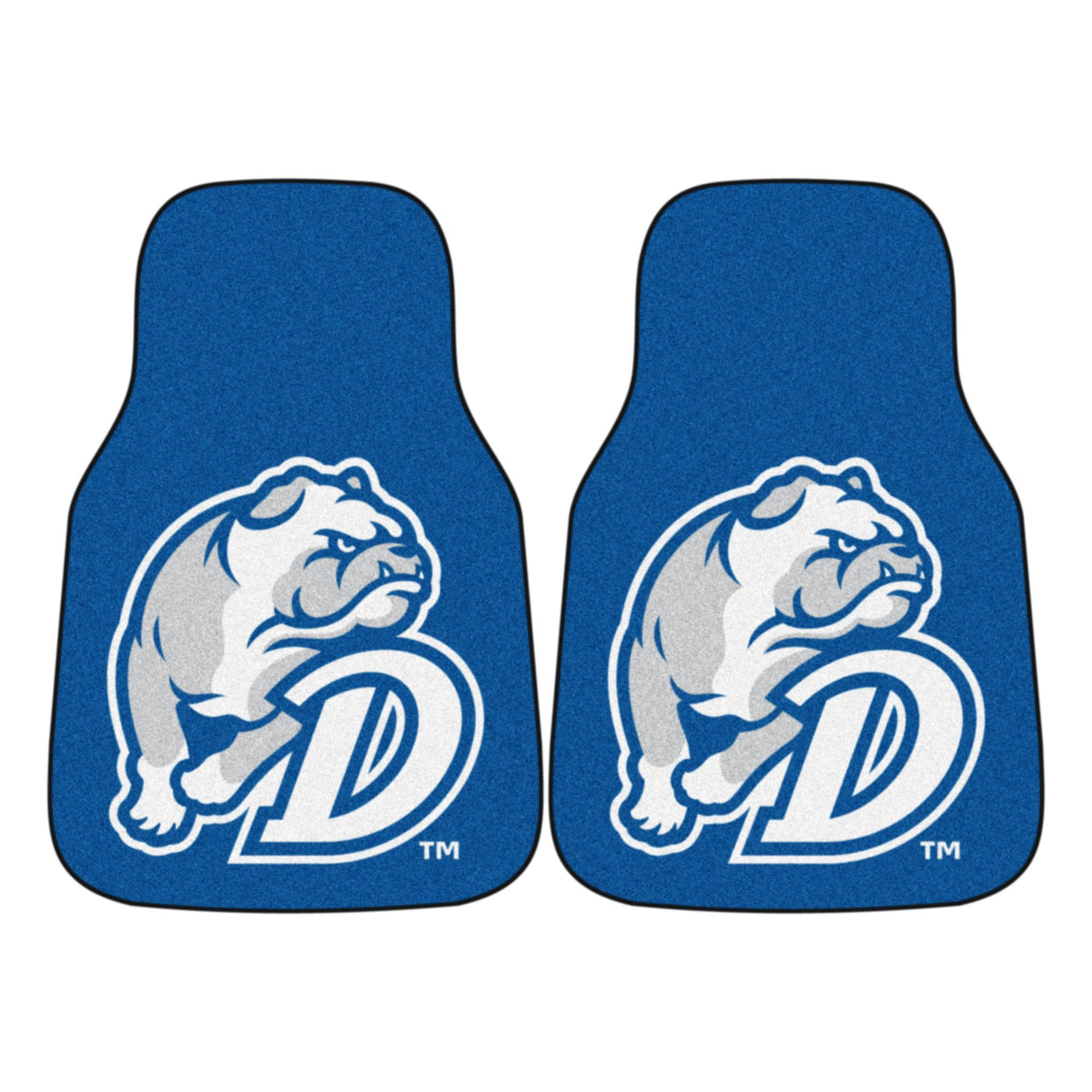 Fanmats 5222 Drake University Bulldogs Front Row Nylon Carpet Car Mat - 2 Piece