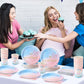 Hushee 200 Pcs Gender Reveal Baby Shower Paper Plates Napkins Cups Baby Shower Party Supplies Tableware Set Disposable Cup Napki
