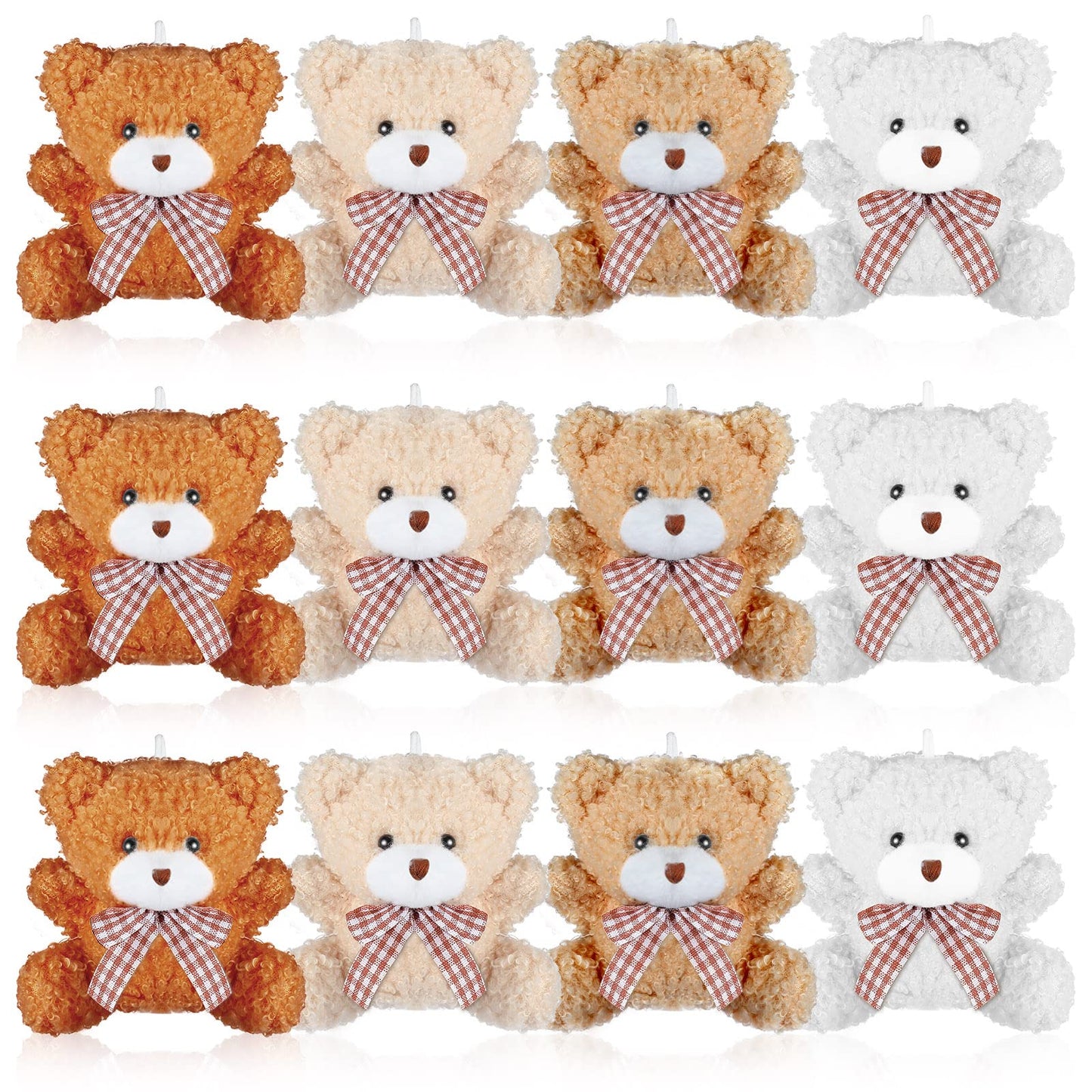 Zomiboo 12 Pcs Easter Bunny Bear Koala 4 Inch Mini Animal Plush Toys Soft Cute Dolls Sleeping and Playing Stuffed Toys Gifts for