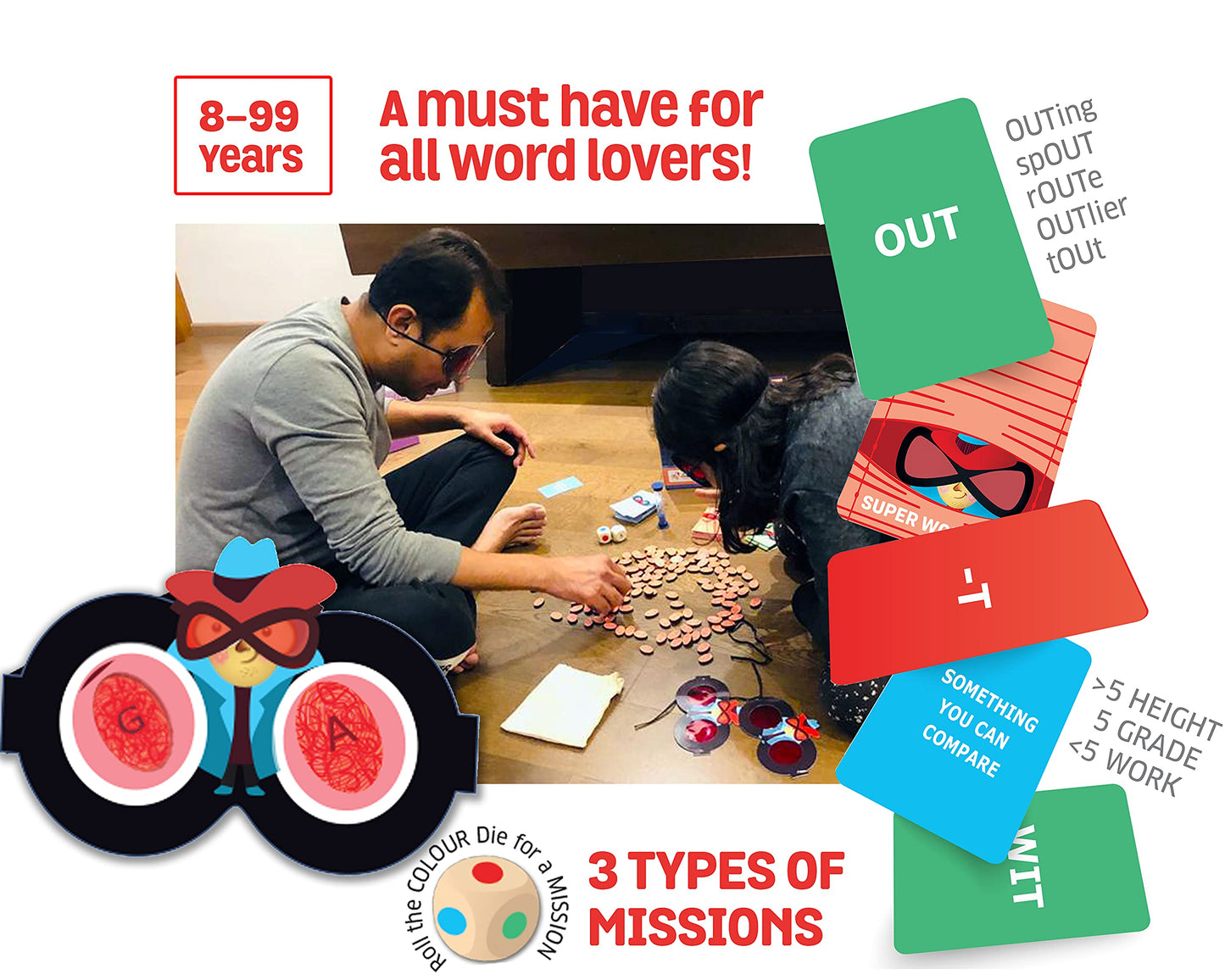 Chalk And Chuckles Super Word Spy - Word Games For Kids, Adults Age 8-99, Fun For Family Game Night, Educational Board Game, Gif