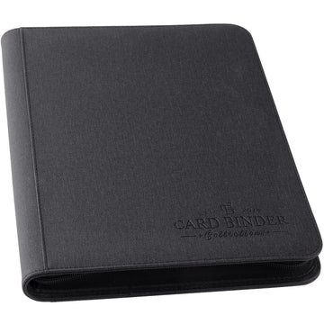 Foalgo 9 Pocket Card Binder, Premium Zip Trading Card Binder, 540 Double Sided Pocket Pu Collection Binder, Collector Album, Card Folder For Mtg, Tcg, Sports Cards (Black)