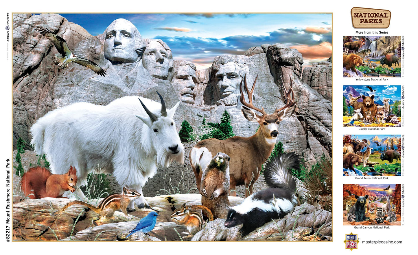 MasterPieces 500 Pieces Jigsaw Puzzle for mature-themeds  Family  Or Youth - Mount Rushmore National Memorial - 15x21