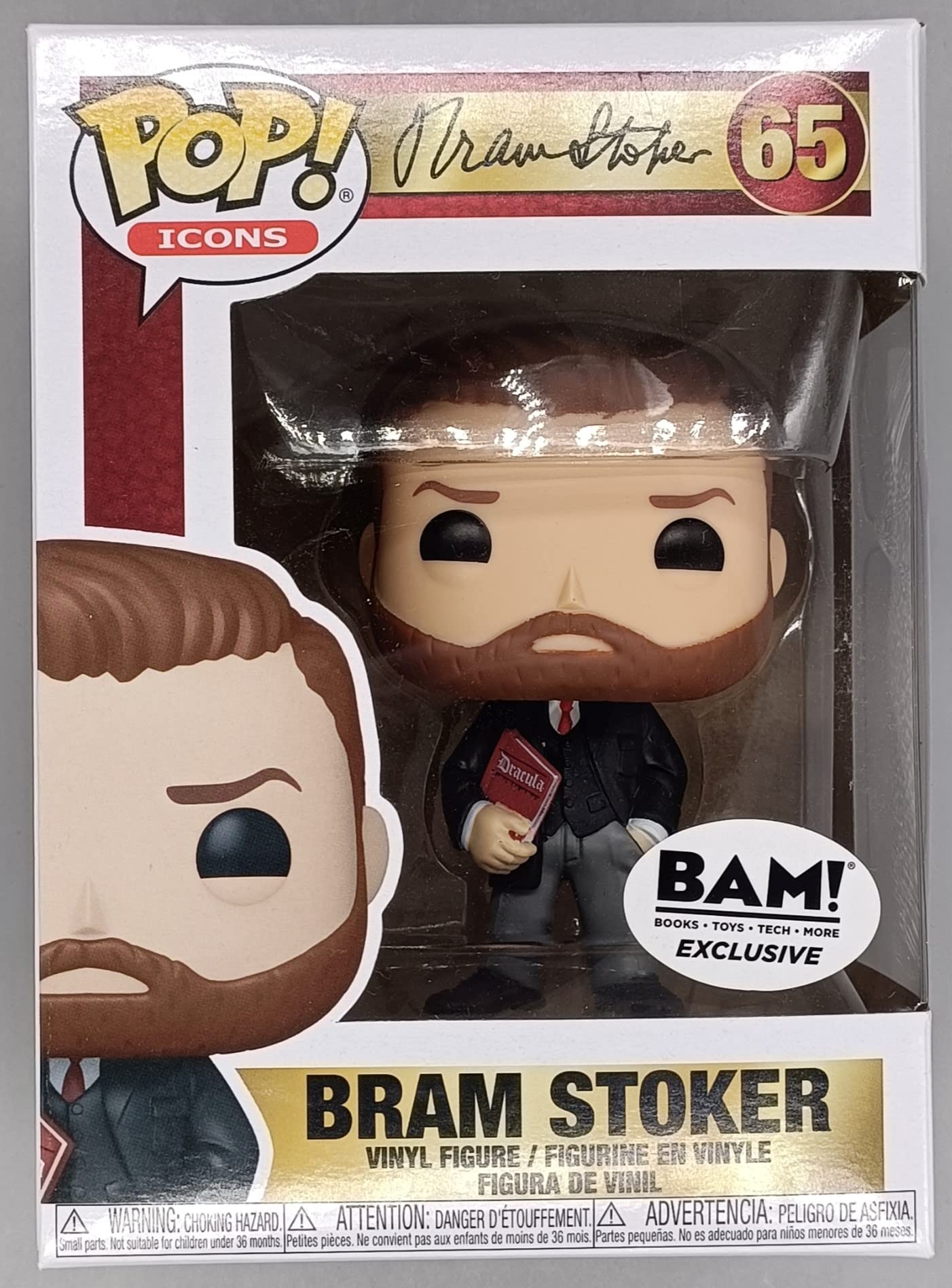 Funko Exclusive Bram Stoker With Book Icon Pop! Vinyl