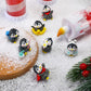 Macarrie 20 Pcs Penguin Figurines Cute Penguin Characters Toys Penguin Figures Cake Toppers Decorations Winter Small Penguin Fig