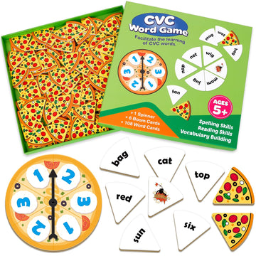 Kasfalci Cvc Word Games,Phonics Games,Cvc Flash Cards,Speech Therapy Toys For Toddlers Kids,Learn To Read,Reading Learning Sight