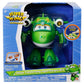Super Wings 6'' Deluxe Transforming Supercharged Mira Airplane Toy - Green, with Light & Sound Effects for Kids 3-5 Years Old