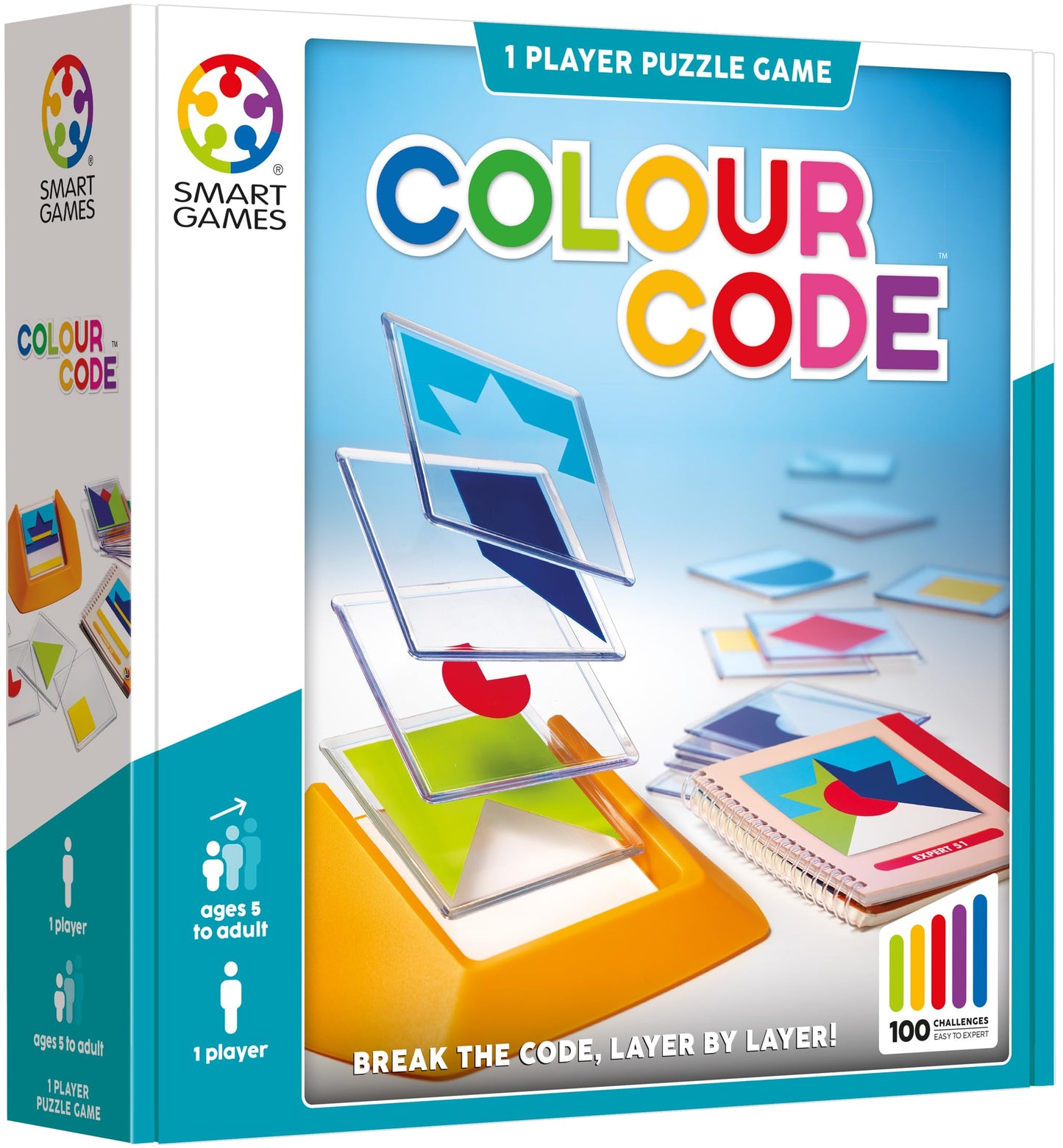 SmartGames Color Code Cognitive Skill-Building Puzzle Game Featuring 100 Challenges for Ages 5 - mature-themed